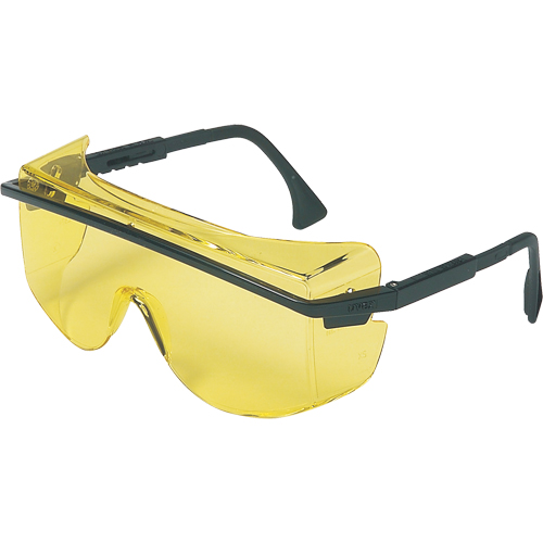 Lunettes de s&eacute;curit&eacute; Uvex Astrospec OTG 3001, Lentille Ambr&eacute;e, Anti-&eacute;gratignures, ANSI Z87+/R&eacute;pond ou surpasse la norme CSA Z94.3 Canadian Safety Group Inc.