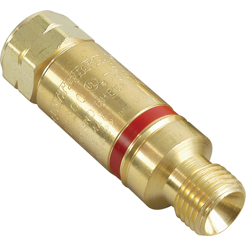 Antiretours pare-flammes - Oxy/gaz combustibles, Gaz combustibles (rouge)/Oxyg&egrave;ne (vert), Style pour adapteur de d&eacute;tendeur Canadian Safety Group Inc.