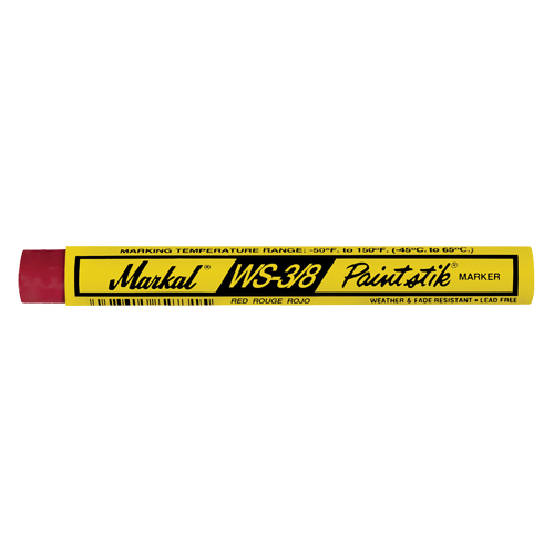 B&acirc;ton de peinture WS-3/8 Paintstik, B&acirc;ton plein, Rouge Canadian Safety Group Inc.