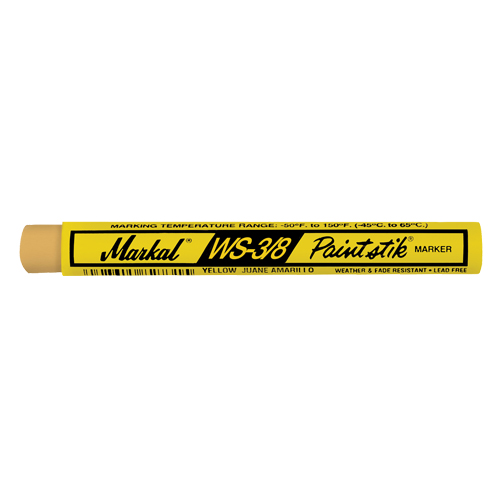 B&acirc;ton de peinture WS-3/8 Paintstik, B&acirc;ton plein, Jaune Canadian Safety Group Inc.