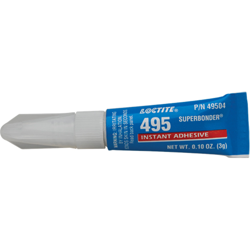 495 Super Bonder&reg; Instant Adhesive, Clear, Tube, 3 g Canadian Safety Group Inc.