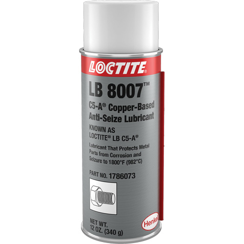 LB 8007 Copper Based Anti-Seize, 340 g, Aerosol Can, 1800°F (982°C) Max Temp. Canadian Safety Group Inc.