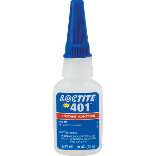 Prism 401 Instant Adhesive, Clear, Bottle, 20 g Canadian Safety Group Inc.