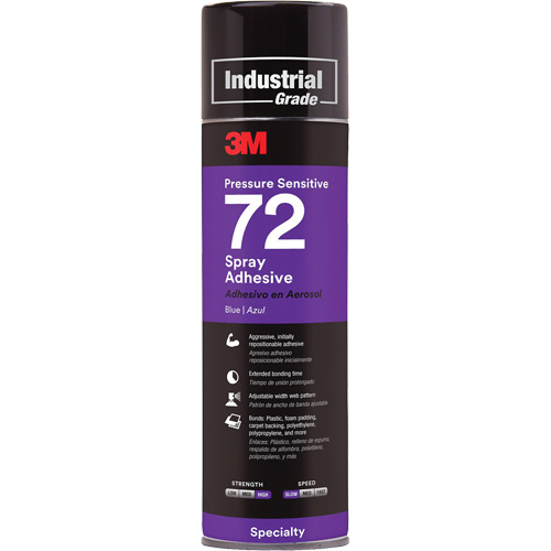 72 Pressure Sensitive Adhesive, Blue, Aerosol Can Canadian Safety Group Inc.