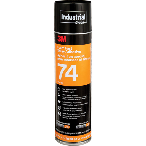 Foam & Fabric Spray Adhesive, Orange, Aerosol Can Canadian Safety Group Inc.