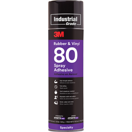 Rubber & Vinyl Spray Adhesive, Yellow, Aerosol Can Canadian Safety Group Inc.