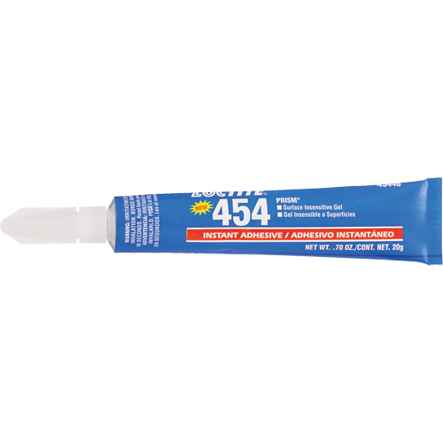 Prism 454 Instant Adhesive Gel, Clear, Tube, 20 g Canadian Safety Group Inc.