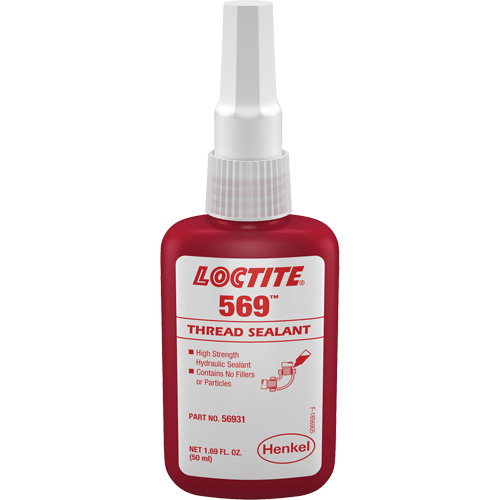Scellant &agrave; filet hydraulique 569, Bouteille, 50 ml, -54° C - 149° C/-65° F - 300° F Canadian Safety Group Inc.