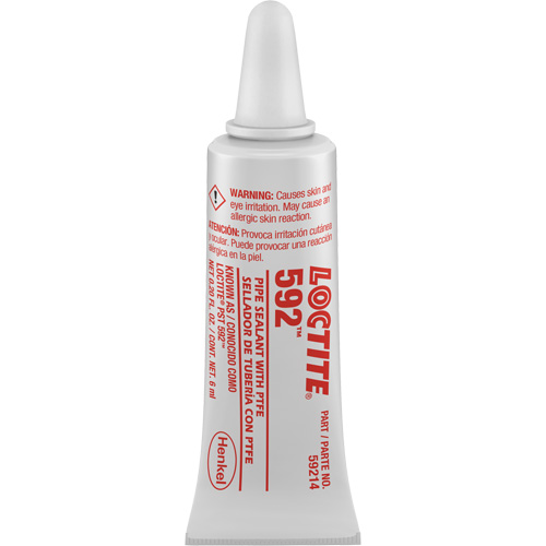 P&acirc;te d'&eacute;tanch&eacute;it&eacute; pour raccords filet&eacute;s &agrave; durcissement lent 592 PST, Tube, 6 ml, -54° C - 204° C/-65° F - 400° F Canadian Safety Group Inc.