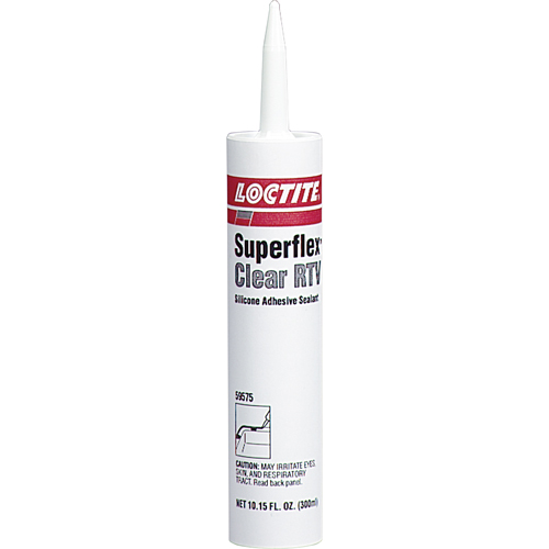 Scellant adh&eacute;sif &agrave; la silicone Superflex RTV, Cartouche, Transparent Canadian Safety Group Inc.