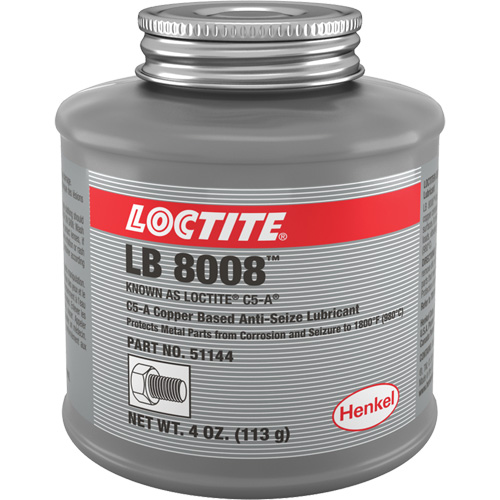 Lubrifiant antigrippant &agrave; base de cuivre, 4 oz, Canette &agrave; dessus brosse, 1800°F (982°C) Temp&eacute;rature max. Canadian Safety Group Inc.