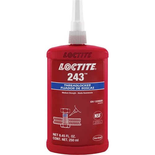 Compos&eacute; de blocage 243 tol&eacute;rant &agrave; l'huile, Bleu, Moyen, 250 ml, Bouteille Canadian Safety Group Inc.