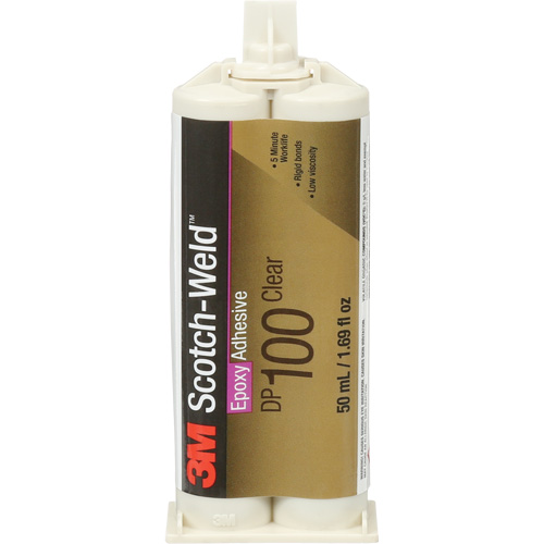 Adh&eacute;sif Scotch-Weld, 1,7 liq. oz., Cartouche double, Deux composants, Transparent Canadian Safety Group Inc.