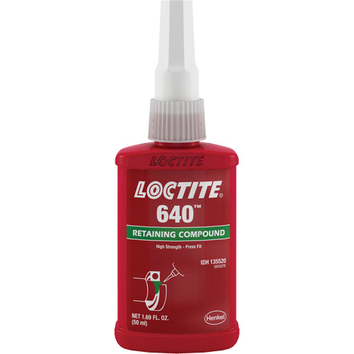 Compos&eacute; de retenue 640 r&eacute;sistance moyenne/haute temp&eacute;rature, 50 ml, Bouteille, Vert Canadian Safety Group Inc.