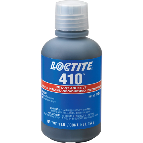 410 Instant Adhesive, Black, Bottle, 454 g Canadian Safety Group Inc.
