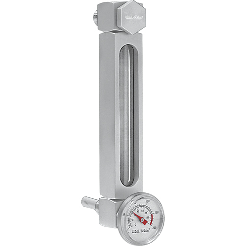 Indicateur de niveau &agrave; liquide en Aluminium, Filet&eacute;, 10" lo, 205°F (96,11° C) Canadian Safety Group Inc.
