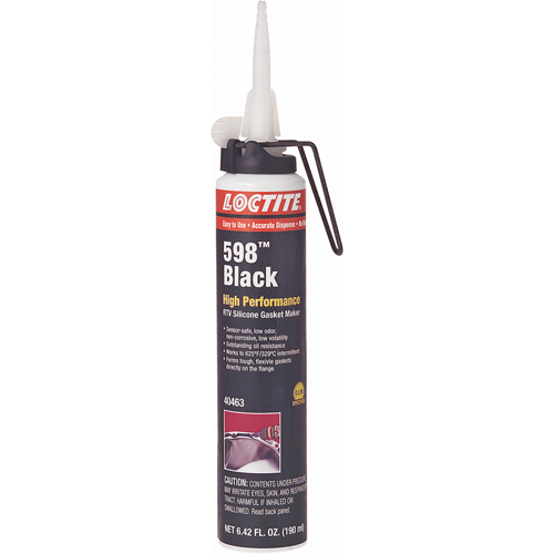 Compos&eacute; &agrave; joints de silicone RTV haute performance 598, Cartouche, Noir Canadian Safety Group Inc.