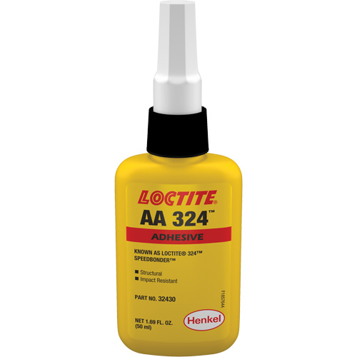 Adh&eacute;sif acrylique structurel 324 Speedbonder, Deux composants, 50 ml, Bouteille, Jaune Canadian Safety Group Inc.