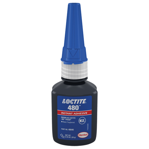 480 Instant Adhesive, Black, Tube, 20 g Canadian Safety Group Inc.
