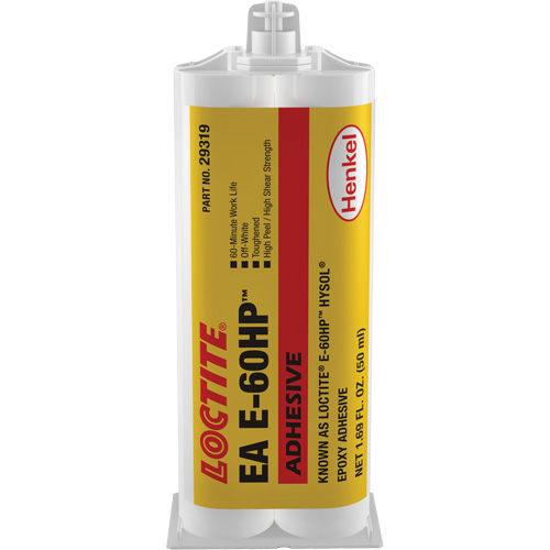 E-60HP Hysol&reg; Epoxy Adhesive, 50 ml, Dual Cartridge, Two-Part, Off-White Canadian Safety Group Inc.