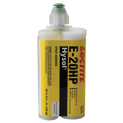 Adh&eacute;sifs structuraux &agrave; s&eacute;chage rapide E-20P, 200 ml, Cartouche double, Deux composants, Blanc Canadian Safety Group Inc.