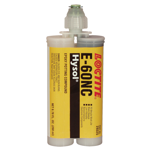 Adh&eacute;sifs structuraux non corrosifs pour les composants &eacute;lectriques E-60NC, 200 ml, Cartouche double, Deux composants, Noir Canadian Safety Group Inc.