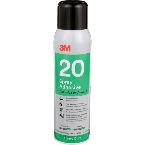 20 Heavy Duty Spray Adhesive, Clear, Aerosol Can Canadian Safety Group Inc.
