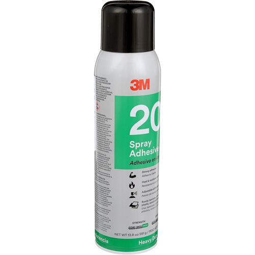 20 Heavy Duty Spray Adhesive, Clear, Aerosol Can Canadian Safety Group Inc.