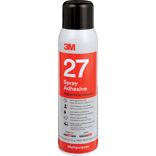 27 Multi-Purpose Spray Adhesive, Clear, Aerosol Can Canadian Safety Group Inc.
