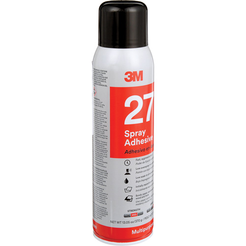 27 Multi-Purpose Spray Adhesive, Clear, Aerosol Can Canadian Safety Group Inc.