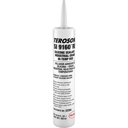 Scellant &agrave; la silicone haute temp&eacute;rature Teroson SI 9160, Cartouche, Rouge Canadian Safety Group Inc.