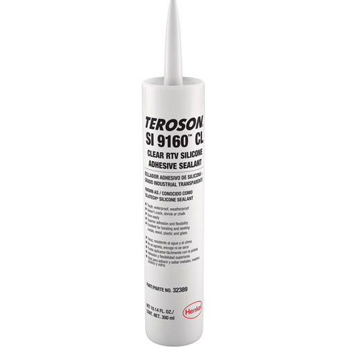 Scellant &agrave; la silicone Teroson SI 9160, Cartouche, Transparent Canadian Safety Group Inc.