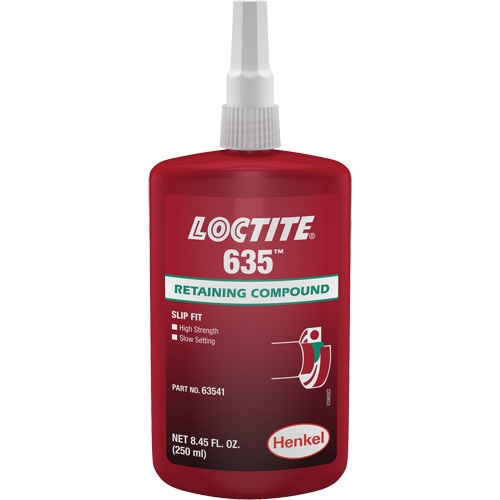Compos&eacute; de retenue Loctite 635, 250 ml, Bouteille, Vert Canadian Safety Group Inc.
