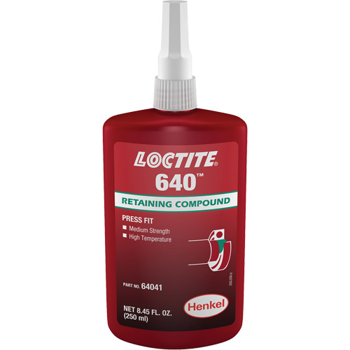 Compos&eacute; de retenue Loctite 640, 250 ml, Bouteille, Vert Canadian Safety Group Inc.