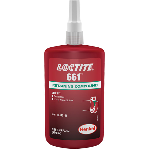 Compos&eacute; de retenue Loctite 661, 250 ml, Bouteille, Jaune Canadian Safety Group Inc.