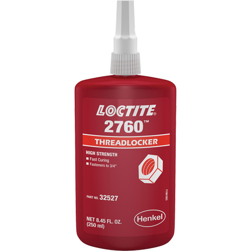 2760 Threadlocker, Red, High, 250 ml, Bottle Canadian Safety Group Inc.