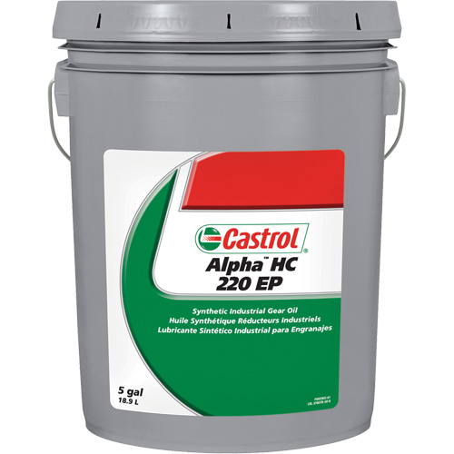 Huile pour engrenages synth&eacute;tique industrielle HC EP 220 Alpha, 18,93 L Canadian Safety Group Inc.