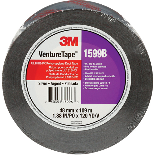 1599B Venture Tape Polypropylene Tape, 3 mils, Silver, 48 mm (2") x 109.7 m (359.9') Canadian Safety Group Inc.