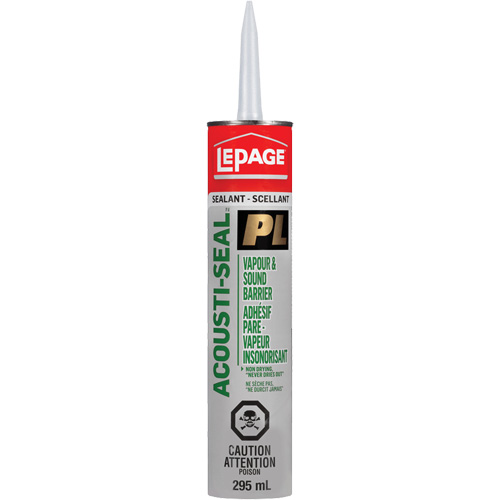 Adh&eacute;sif pare-vapeur insonorisant PL, 825 ml, Tube, Noir Canadian Safety Group Inc.