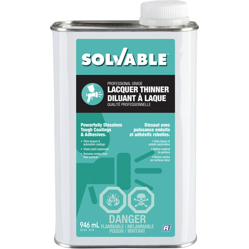 Diluant &agrave; lacque de calibre professionnel, Bidon rectangulaire, 946 ml Canadian Safety Group Inc.