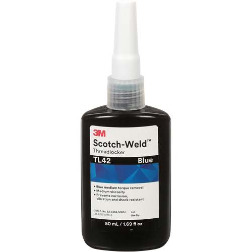 Scotch-Weld Threadlocker TL42, Blue, Medium, 50 ml, Bottle Canadian Safety Group Inc.