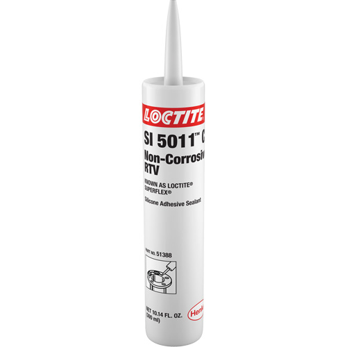 Silicone non corrosive &agrave; vulcanisation &agrave; la temp&eacute;rature de la pi&egrave;ce Superflex SI 5011CL, Cartouche, Transparent Canadian Safety Group Inc.