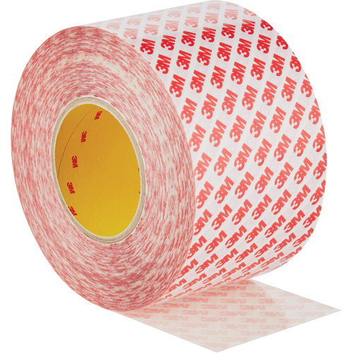 Double-Sided Adhesive Tape, Polyester, 100 mm (3.93") W x 50 m (164') L, 8 mils Thick Canadian Safety Group Inc.