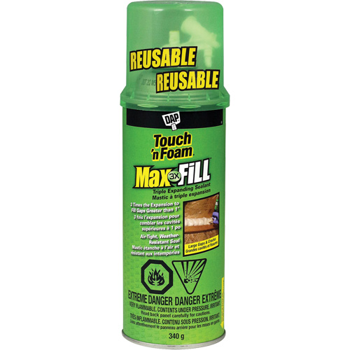Scellant &agrave; triple expansion Touch 'n Foam Max Fill, 340 g, Canette a&eacute;rosol, Cr&egrave;me Canadian Safety Group Inc.