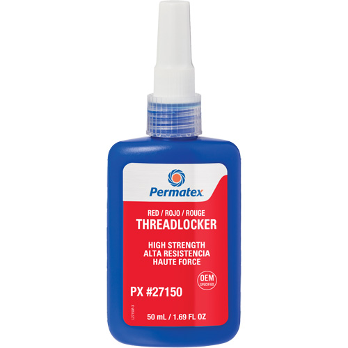 Adh&eacute;sif frein-filet, Rouge, &eacute;lev&eacute;, 50 ml, Bouteille Canadian Safety Group Inc.