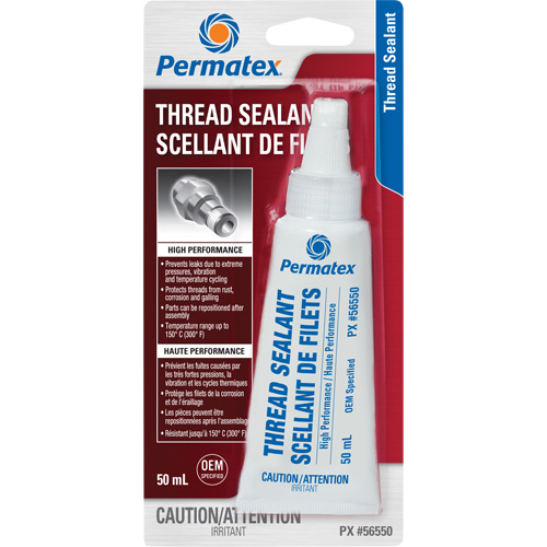 High Performance Thread Sealant, Tube, 50 ml, -54° C - 149° C/-65° F - 300° F Canadian Safety Group Inc.