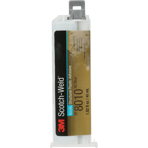 Scotch-Weld Structural Plastic Adhesive, Deux composants, Cartouche double, 45 ml, Bleu Canadian Safety Group Inc.