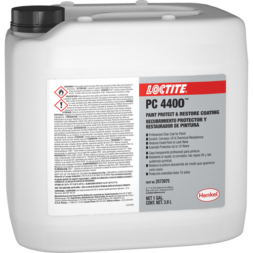 Appr&ecirc;t de protection et de restauration de la peinture PC 4400, 3,8 L, Cruche, Transparent Canadian Safety Group Inc.