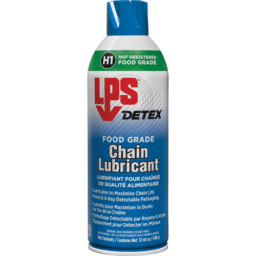 Lubrifiant pour chaîne de qualit&eacute; alimentaire Detex, Canette a&eacute;rosol Canadian Safety Group Inc.
