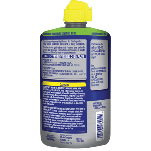 Bike Dry Chain Lubricant, Bottle Canadian Safety Group Inc.